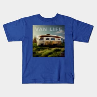 Van Life Camper RV Outdoors in Nature Kids T-Shirt